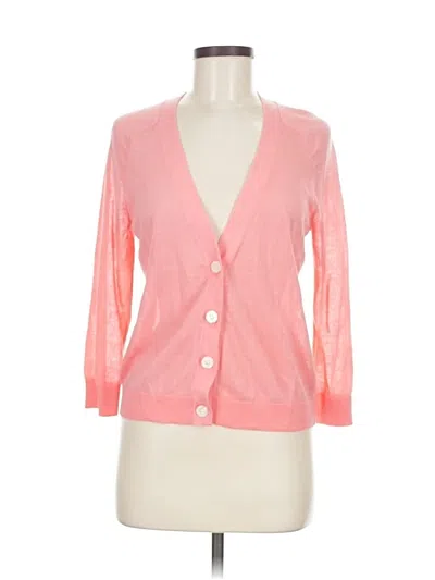 Pre-owned Ann Taylor Loft Cardigan Sweater In Pink