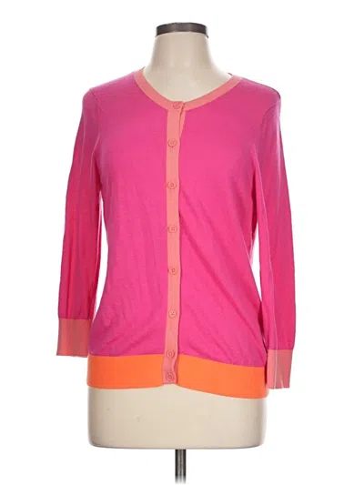 Pre-owned Ann Taylor Loft Cardigan Sweater In Pink