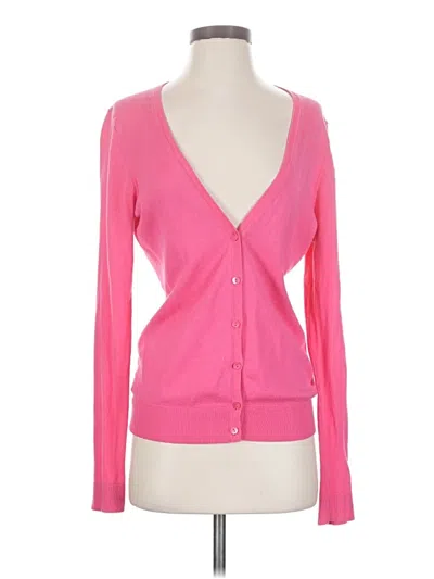 Pre-owned Ann Taylor Loft Cardigan Sweater In Pink