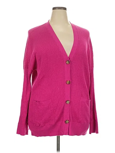 Pre-owned Ann Taylor Loft Cardigan Sweater In Pink
