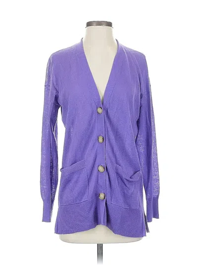 Pre-owned Ann Taylor Loft Cardigan Sweater In Purple