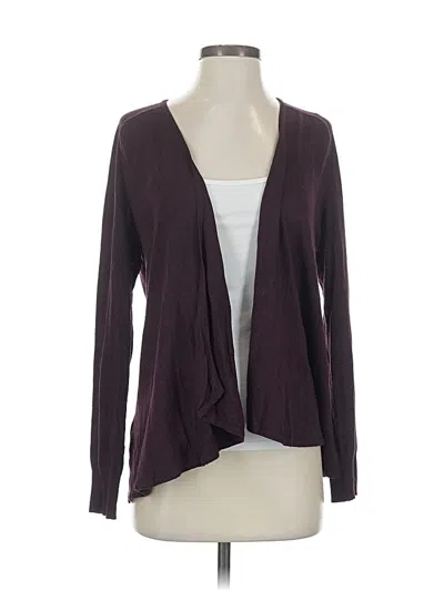 Pre-owned Ann Taylor Loft Cardigan Sweater In Purple