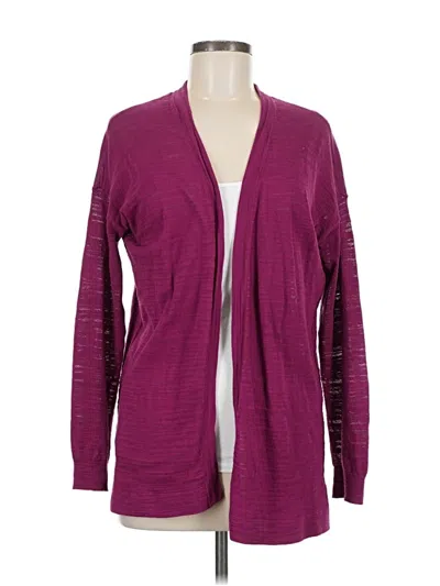 Pre-owned Ann Taylor Loft Cardigan Sweater In Purple
