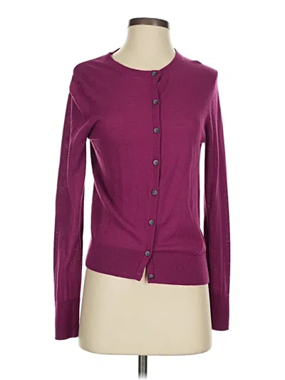 Pre-owned Ann Taylor Loft Cardigan Sweater In Purple
