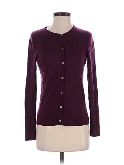 Pre-owned Ann Taylor Loft Cardigan Sweater In Purple