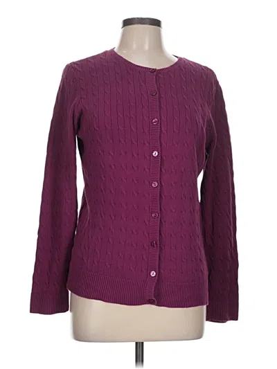 Pre-owned Ann Taylor Loft Cardigan Sweater In Purple