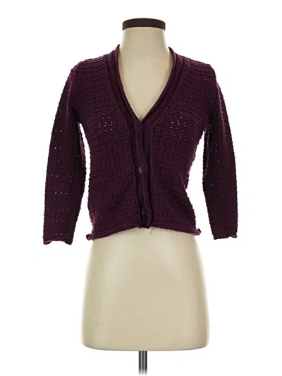 Pre-owned Ann Taylor Loft Cardigan Sweater In Purple
