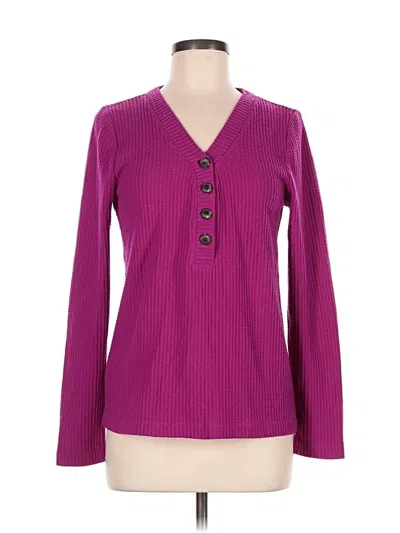 Pre-owned Ann Taylor Loft Cardigan Sweater In Purple