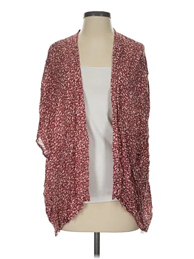 Pre-owned Ann Taylor Loft Cardigan Sweater In Red