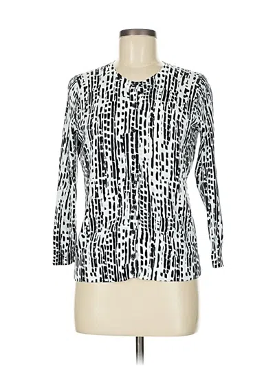 Pre-owned Ann Taylor Loft Cardigan Sweater In Silver