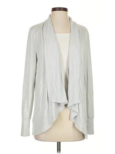 Pre-owned Ann Taylor Loft Cardigan Sweater In Silver