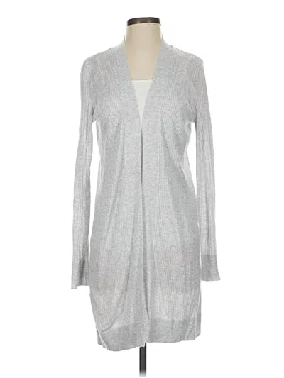 Pre-owned Ann Taylor Loft Cardigan Sweater In Silver