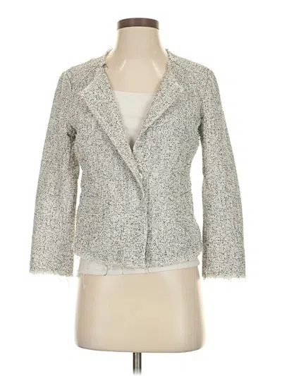 Pre-owned Ann Taylor Loft Cardigan Sweater In Silver