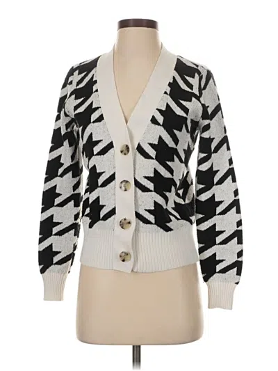 Pre-owned Ann Taylor Loft Cardigan Sweater In Silver