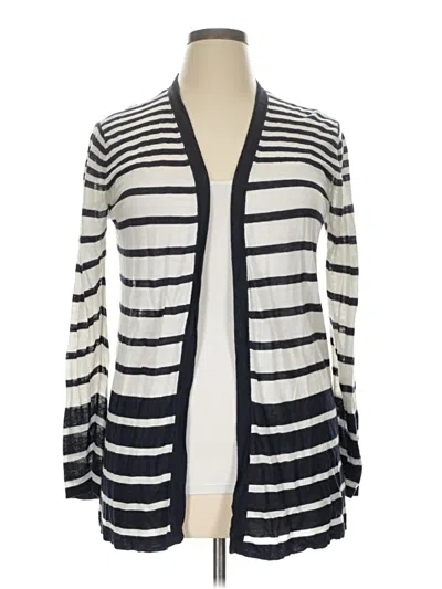 Pre-owned Ann Taylor Loft Cardigan Sweater In Silver