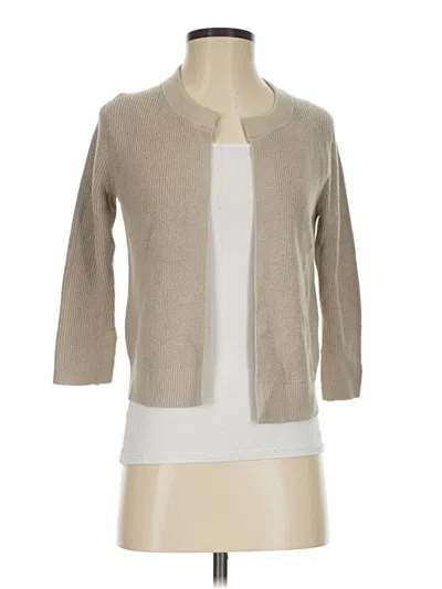 Pre-owned Ann Taylor Loft Cardigan Sweater In Tan