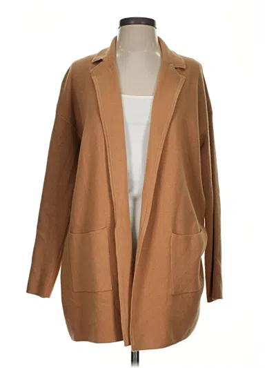 Pre-owned Ann Taylor Loft Cardigan Sweater In Tan