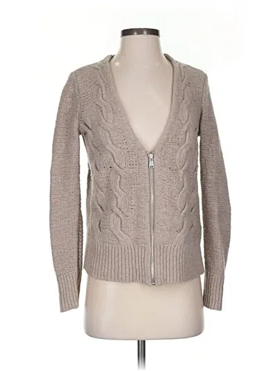 Pre-owned Ann Taylor Loft Cardigan Sweater In Tan