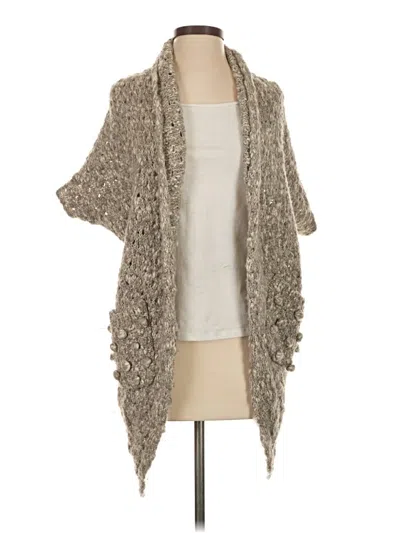 Pre-owned Ann Taylor Loft Cardigan Sweater In Tan
