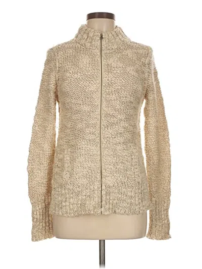 Pre-owned Ann Taylor Loft Cardigan Sweater In Tan