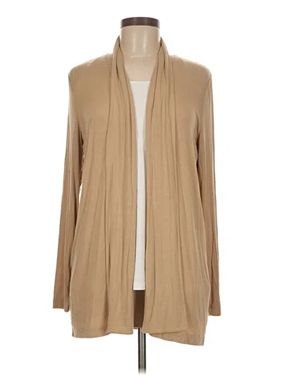 Pre-owned Ann Taylor Loft Cardigan Sweater In Tan