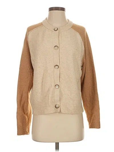 Pre-owned Ann Taylor Loft Cardigan Sweater In Tan
