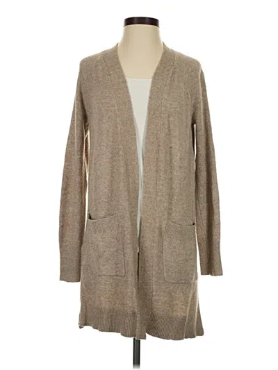 Pre-owned Ann Taylor Loft Cardigan Sweater In Tan