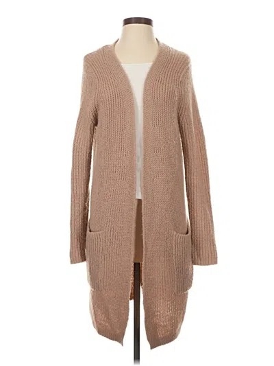 Pre-owned Ann Taylor Loft Cardigan Sweater In Tan
