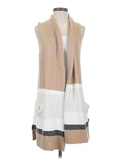 Pre-owned Ann Taylor Loft Cardigan Sweater In Tan