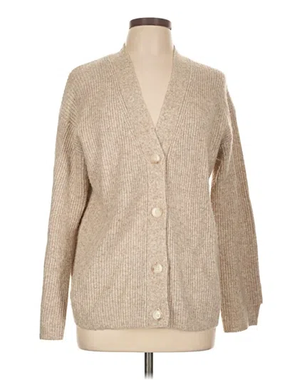 Pre-owned Ann Taylor Loft Cardigan Sweater In Tan