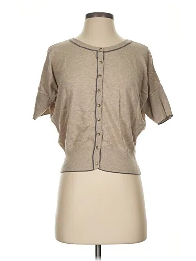 Pre-owned Ann Taylor Loft Cardigan Sweater In Tan