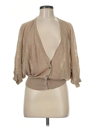 Pre-owned Ann Taylor Loft Cardigan Sweater In Tan