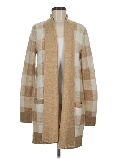 Pre-owned Ann Taylor Loft Cardigan Sweater In Tan