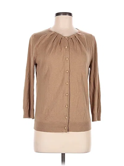 Pre-owned Ann Taylor Loft Cardigan Sweater In Tan