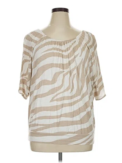 Pre-owned Ann Taylor Loft Cardigan Sweater In Tan