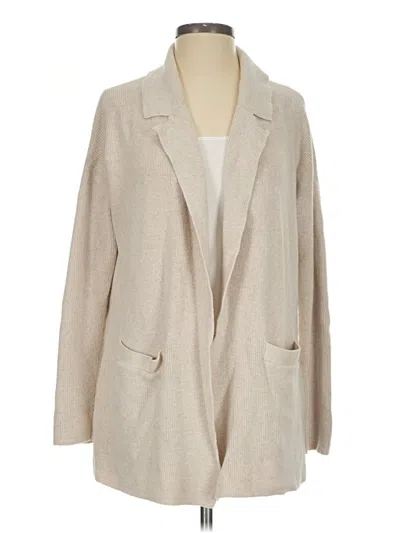 Pre-owned Ann Taylor Loft Cardigan Sweater In Tan