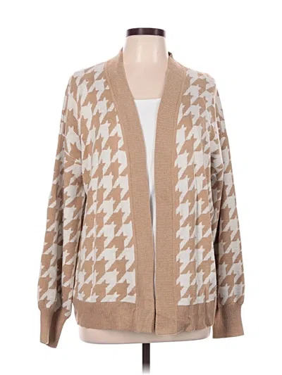 Pre-owned Ann Taylor Loft Cardigan Sweater In Tan