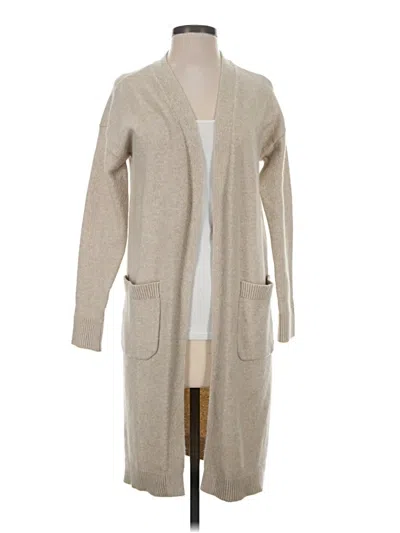 Pre-owned Ann Taylor Loft Cardigan Sweater In Tan