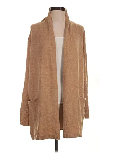 Pre-owned Ann Taylor Loft Cardigan Sweater In Tan