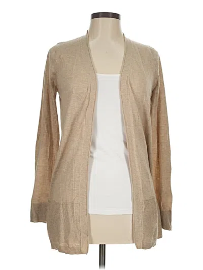 Pre-owned Ann Taylor Loft Cardigan Sweater In Tan