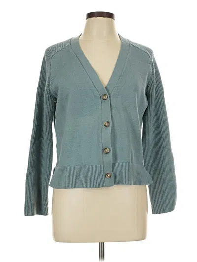 Pre-owned Ann Taylor Loft Cardigan Sweater In Teal