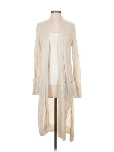 Pre-owned Ann Taylor Loft Cardigan Sweater In White