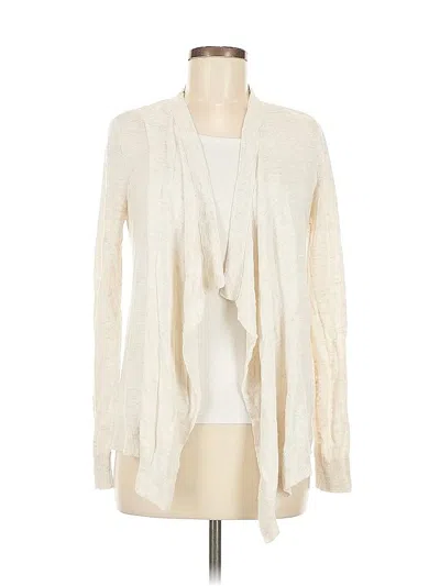 Pre-owned Ann Taylor Loft Cardigan Sweater In White