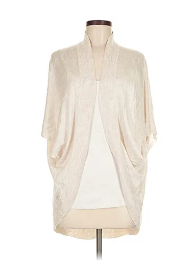 Pre-owned Ann Taylor Loft Cardigan Sweater In White
