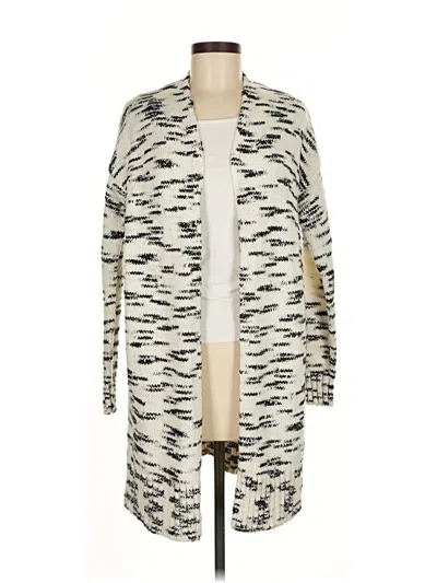 Pre-owned Ann Taylor Loft Cardigan Sweater In White