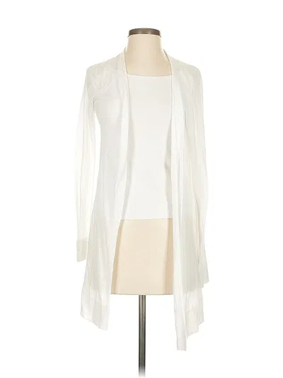 Pre-owned Ann Taylor Loft Cardigan Sweater In White