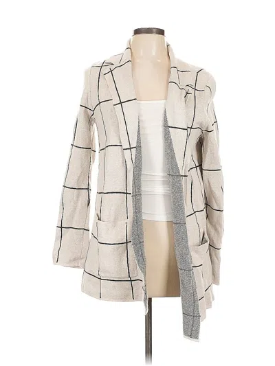 Pre-owned Ann Taylor Loft Cardigan Sweater In White