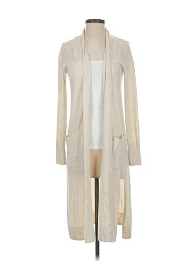 Pre-owned Ann Taylor Loft Cardigan Sweater In White