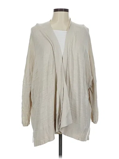 Pre-owned Ann Taylor Loft Cardigan Sweater In White