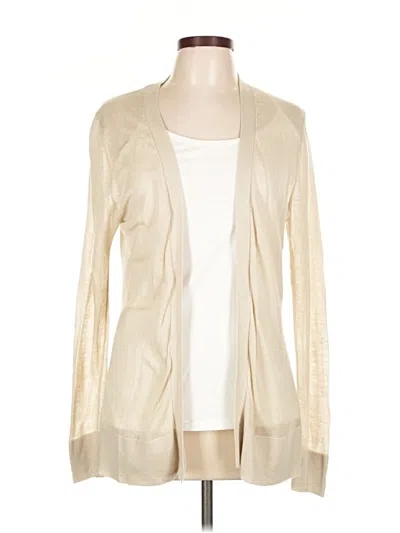 Pre-owned Ann Taylor Loft Cardigan Sweater In White